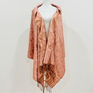 Pashmina Scarf Wrap Shawl Paisley‎  Pink Silk Cashmere Soft  27x70